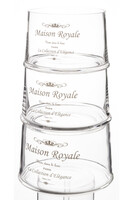 Maison Royale B, bomboniera szklana, komplet 3 pojemników