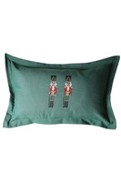 Xmas Nutcrackers, świąteczna poduszka, zielona