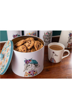 Aquarel Pets, puszka na ciastka z królikiem, wym.20x18cm