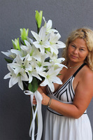 Sesila, bukiet lilii białych