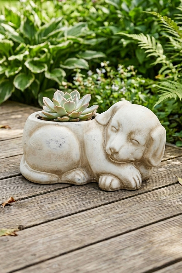 Animal Garden, osłonka na kwiaty, pies