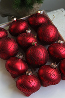 Red Swallowtail, szklane bombki w pudełku