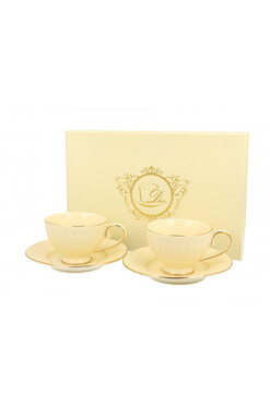 Palace Cream, komplet filiżanek do espresso na prezent, kpl.2szt. poj.120ml