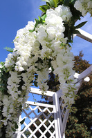 elegancka girlanda z białymi kwiatami, Wisterianna, dł.350cm