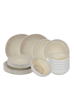 Bonita Beige, komplet obiadowy dla 6 osób, 18 elementów 