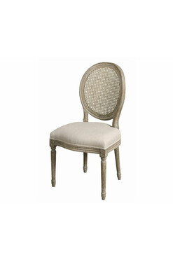 Classic krzesło z rattanowym oparciem, wym.50x55x98cm