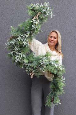 OD RĘKI Winter House, zimowa girlanda dekoracyjna, dł.170cm 