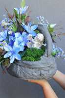 Anielski Błękit Volcan, nowoczesna kompozycja nagrobna