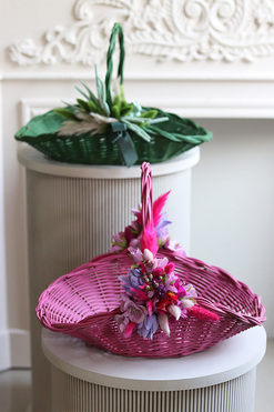 Sweet Pink Fuksja, koszyczek wielkanocny, wys.26cm 