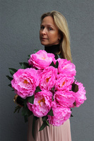 Peonie Pink, bukiet sztucznych kwiatów