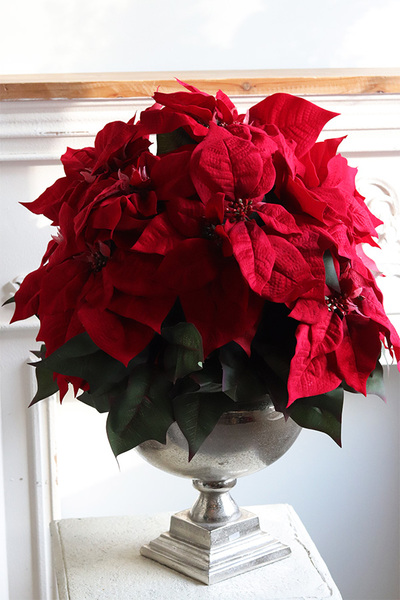 Gwiazda Betlejemska Deluxe Silver, sztuczna roślina w donicy