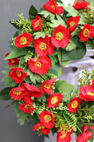 Makowa Panienka dekoracyjny wianek z makami