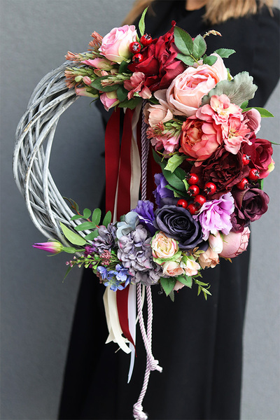 elegancki wianek na drzwi England 2, śr. 42cm 