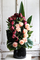 Rosarino, bukiet nagrobny we flakonie, wys.79cm