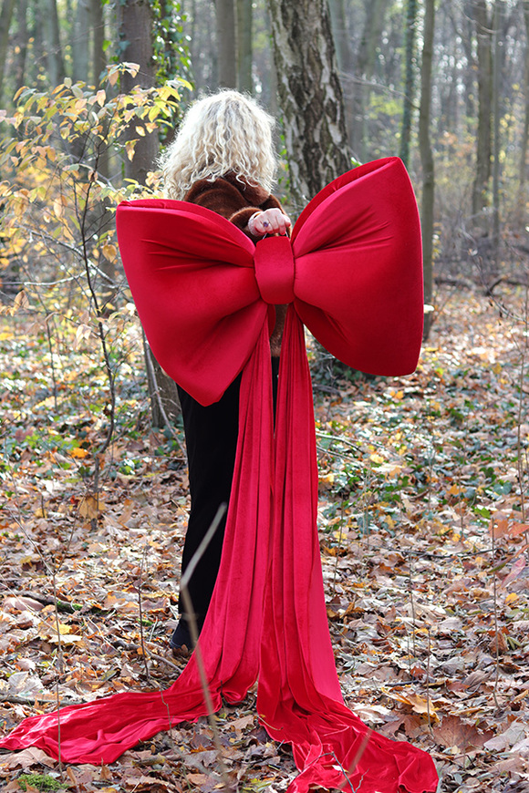 Velvet Papillon, welurowa kokarda pluszowa XXL