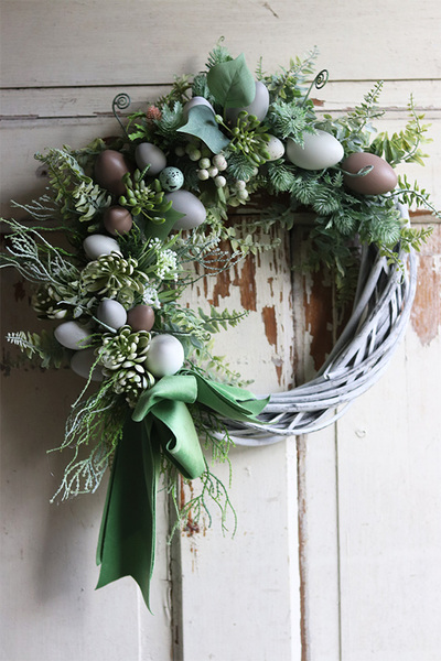 Natural House, wielkanocny wianek z pisankami, śr.41cm 