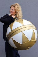 XMAS Ball, figurka bombka metalowa duża dekoracja złota	