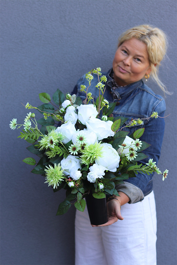 Monolina, bukiet nagrobny we wkładzie