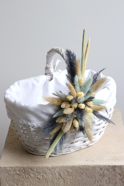 OD RĘKI Suszkovo, dekorowany koszyczek wielkanocny, wys.50/23cm