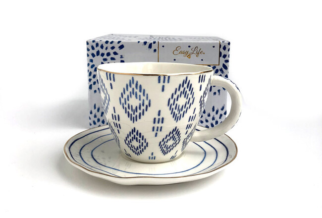 Elegance, porcelanowa filiżanka ze spodkiem w pudełku, poj.280ml