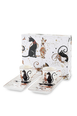 Catz, komplet filiżanek espresso na prezent, 2szt. poj.80ml