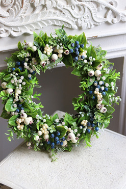 jesienny dekoracyjny wianek Antonina, śr.32cm  