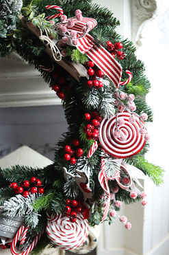 Lollypop Candy, świąteczny wianek dekoracyjny, śr.69cm