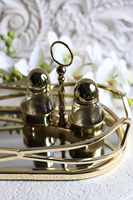 komplet przyprawników w stojaku, Lux Villa Gold Glamour