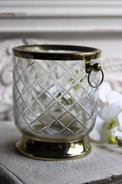 cooler / wiaderko na lód, Lux Villa Gold Glamour, wym.18x15.5cm