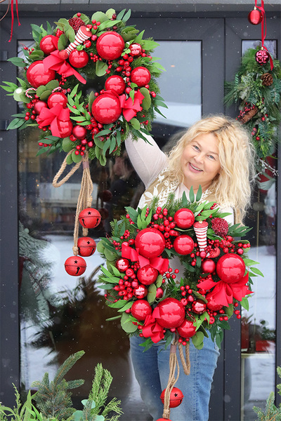 Classic American Christmas, świąteczny wianek do powieszenia