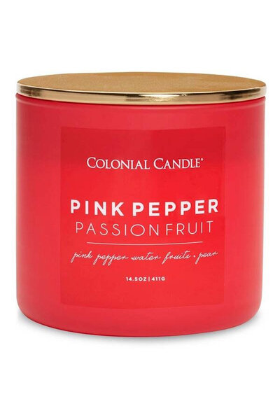 Pink Pepper Passion Fruit sojowa świeca zapachowa, Pop of Color