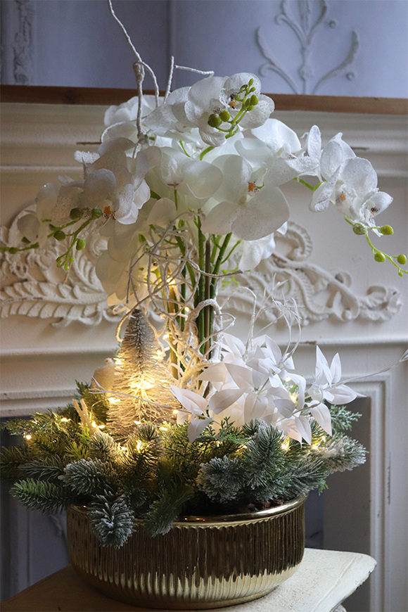 Winter Time Deluxe, elegancki storczyk zimowy LED