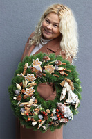 Pieczemy Pieniki, duży bożonarodzeniowy wianek, śr.45cm	