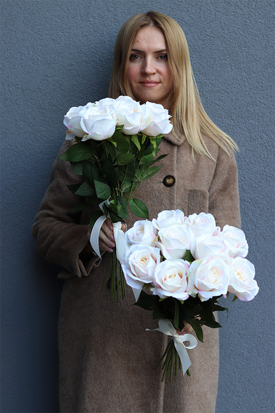 Różany, bukiet białych róż