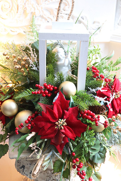 Angelo Garden Karmin White, drewniany lampion nagrobny, wys.45cm 