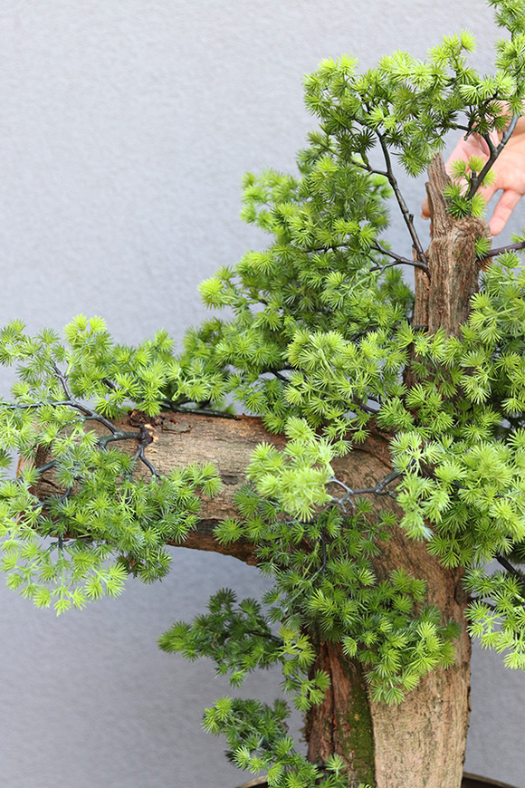 Bonsai Hand Made Gold, sztuczna roślina w złotej doniczce, wys.110cm