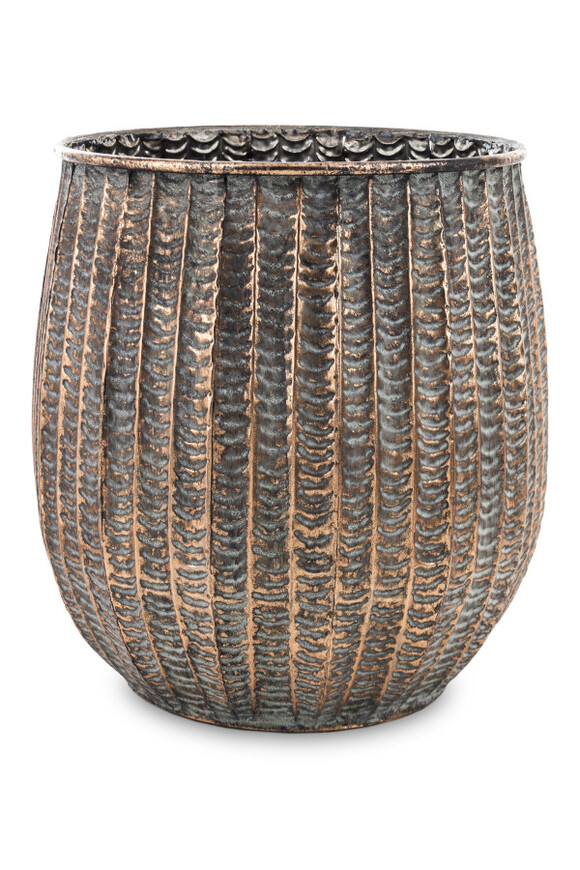 Mardin Copper B, metalowa donica, wym.38x33x33cm