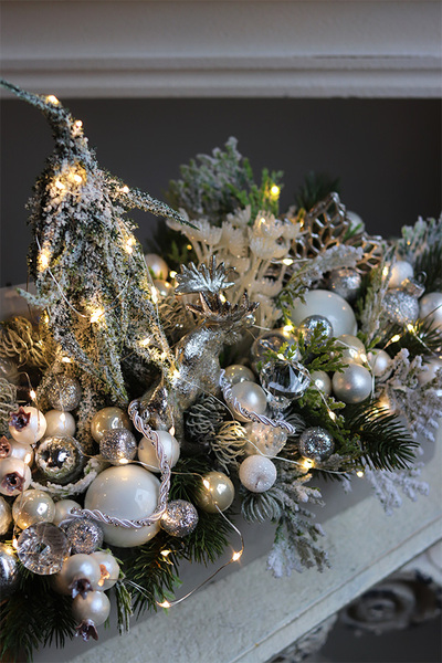 Silver Dekor, adwentowy stroik na stół LED