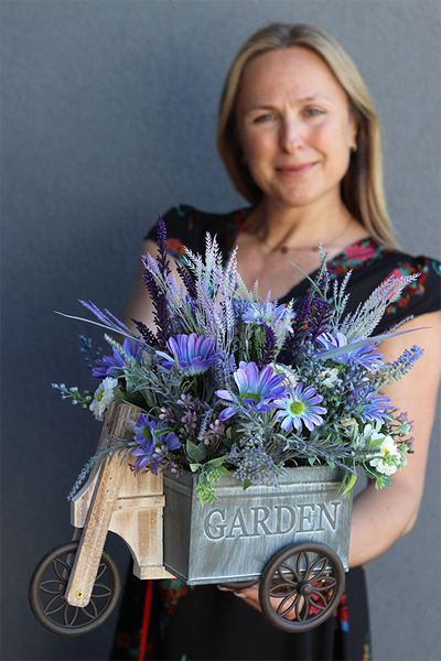 Bicycletta, rowerek kwiatowy / dekoracja, wym.35x45x23cm