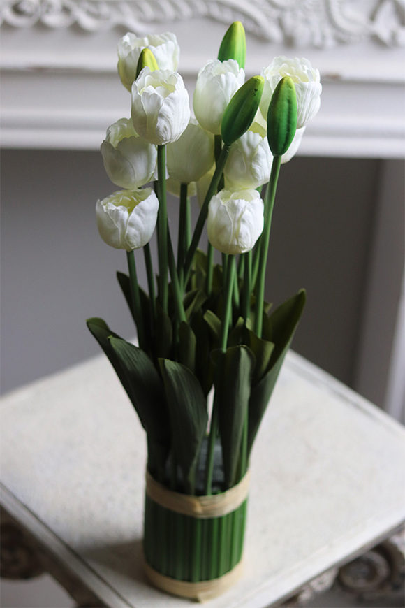 Tulipany Springtime, wiosenna dekoracja, biała