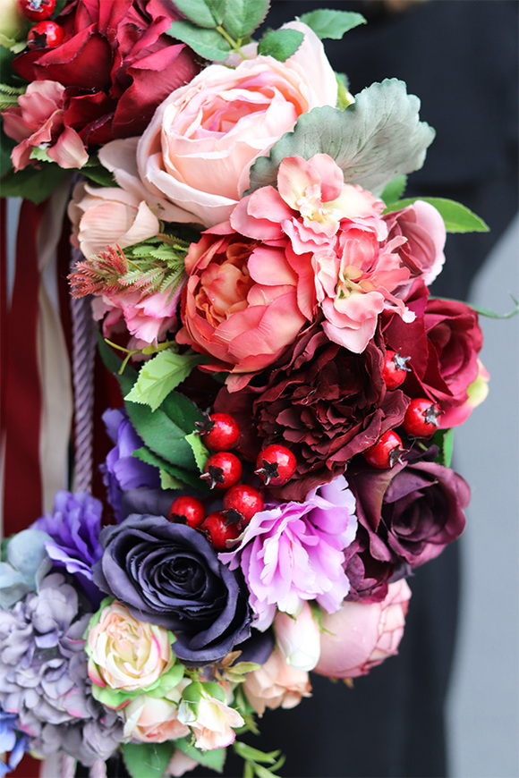 elegancki wianek na drzwi England 2, śr. 42cm 