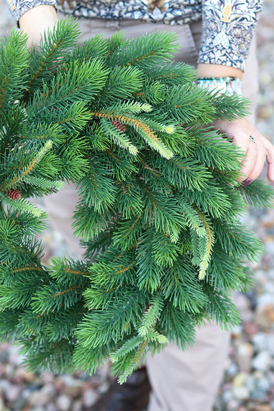 Natural Christmas, iglasty wianek jak żywy, śr.40cm