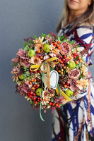 jesienny wianek z zawieszką, Jesienne Serce 2