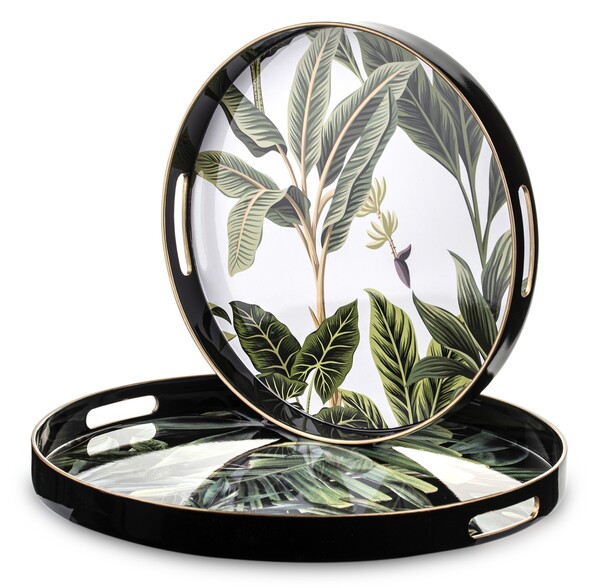 Egzotic Home, stylowa taca melaminowa, kpl.2szt