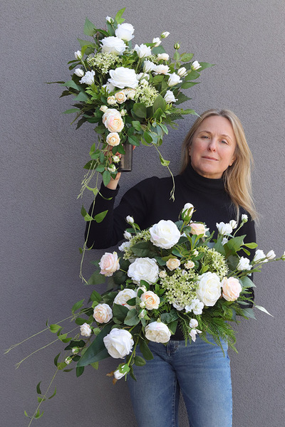 Weiss 2, zestaw dekoracji nagrobnych, kompozycja + bukiet