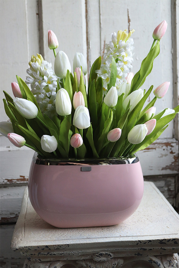 Krestia 2, kompozycja wiosenna z tulipanami i hiacyntami, wys.54cm 