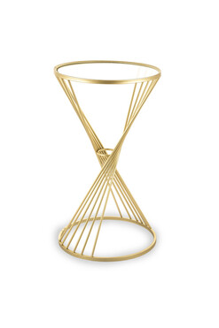 Gatsby, stolik boczny ze szklanym blatem, wym.70x40x40cm