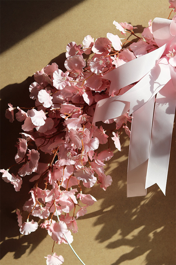 Pink Flowers Subtelle, dekoracyjny wianek na obręczy