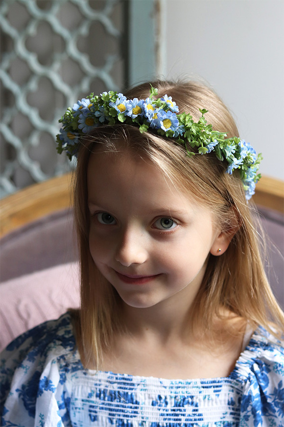 Dorothea Blue, komunijny wianek na głowę