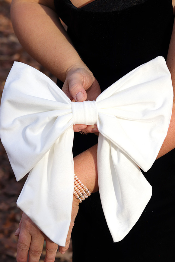 Velvet Papillon, welurowa kokarda pluszowa XL